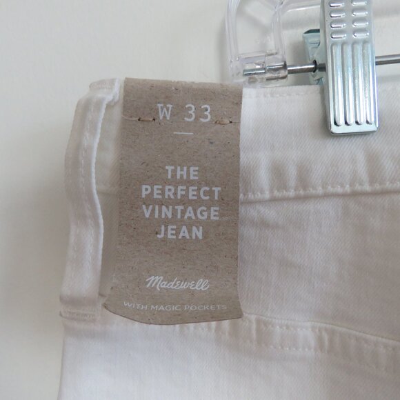 MADEWELL The Perfect Vintage Jean in Tile White - Size 33 NWT - Picture 10 of 11